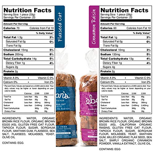 Ebans Bakehouse Fresh Baked Gluten-Free Bread - 4 Loaf Variety