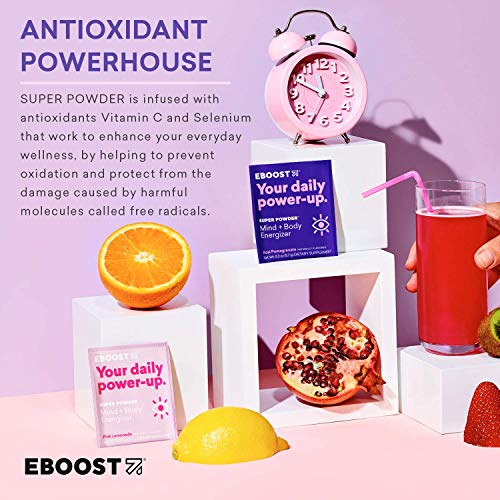 Eboost Super Powder Energy Drink Mix - 20 Packets - Acai Pomegra