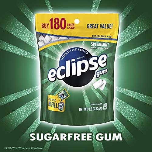 Eclipse, Spearmint Sugarfree Gum, 180 Ct