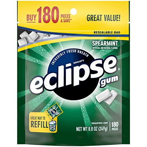 Eclipse, Spearmint Sugarfree Gum, 180 Ct