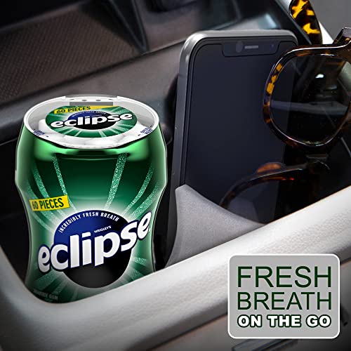 ECLIPSE Spearmint Sugarfree Gum, 60 Count Pack of 4