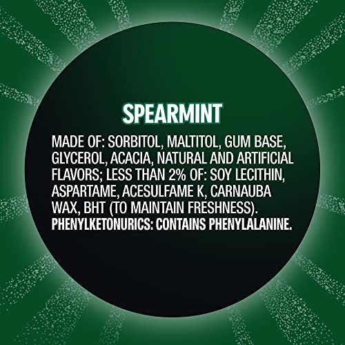 ECLIPSE Spearmint Sugarfree Gum, 60 Count Pack of 4