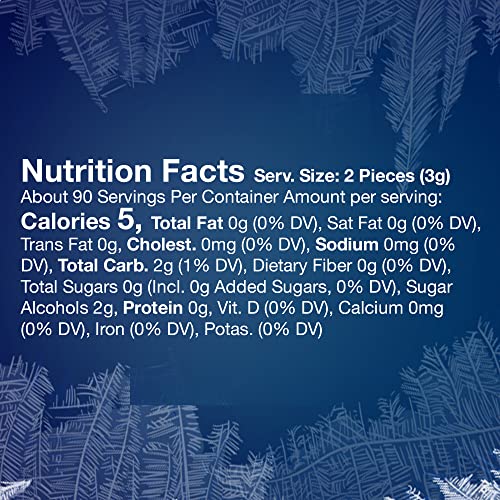 Eclipse Winterfrost Sugar Free Chewing Gum, 180 Piece Bag