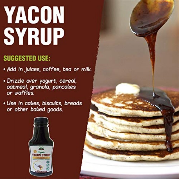 Yacon Syrup - USDA Organic from Peru | 100% Pure Natural Sweeten...