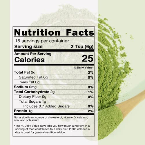 Matcha Latte Powder, Mushroom Extract with Ceremonial Grade Matc...