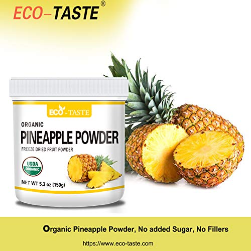 Organic Pineapple Powder, 5.3Oz150G, Pure And Raw, No Additive