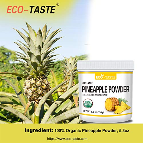 Organic Pineapple Powder, 5.3Oz150G, Pure And Raw, No Additive