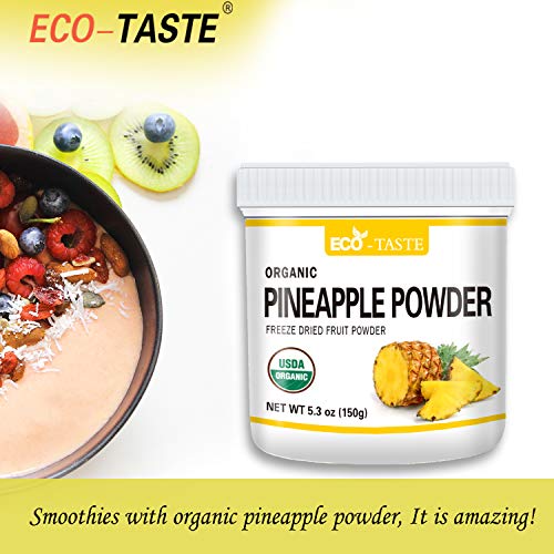 Organic Pineapple Powder, 5.3Oz150G, Pure And Raw, No Additive