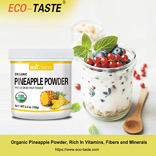 Organic Pineapple Powder, 5.3Oz150G, Pure And Raw, No Additive