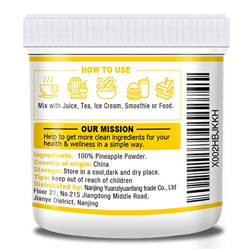 Organic Pineapple Powder, 5.3Oz150G, Pure And Raw, No Additive