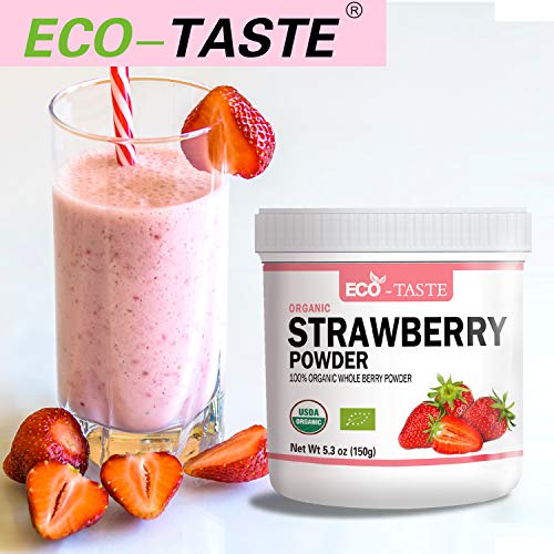Organic Strawberry Powder, 5.3Oz150G, Natural Freeze Dried Fru