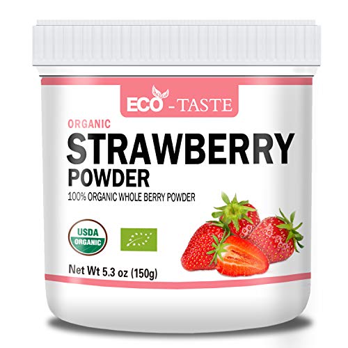 Organic Strawberry Powder, 5.3Oz150G, Natural Freeze Dried Fru
