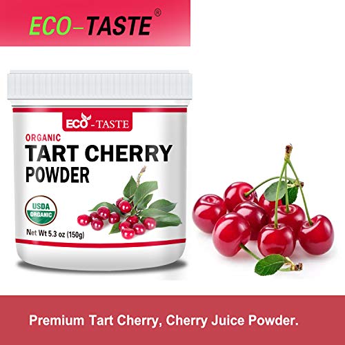 Organic Tart Cherry Powder, 5.3Oz150G, 100% Pure, Vegan, No Ad