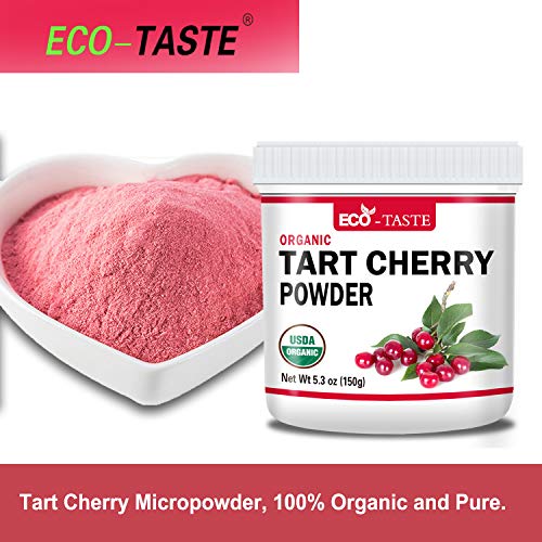 Organic Tart Cherry Powder, 5.3Oz150G, 100% Pure, Vegan, No Ad