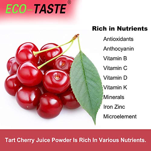 Organic Tart Cherry Powder, 5.3Oz150G, 100% Pure, Vegan, No Ad