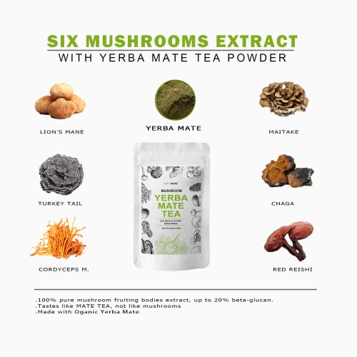 Organic Yerba Mate Latte with Magic Mushroom Extracts and Ceylon...