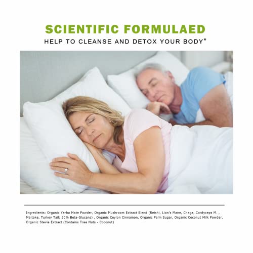 Organic Yerba Mate Latte with Magic Mushroom Extracts and Ceylon...