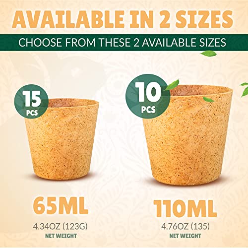 Eco Bunny Edible Biscuit Cup 3.8 oz, Pack of 10 Vanilla Flavored...