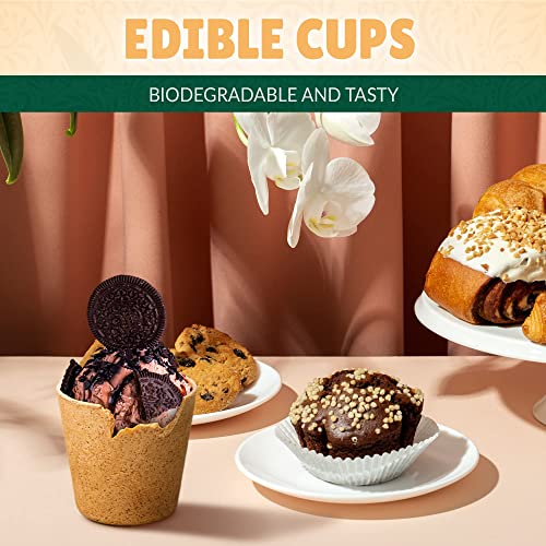 Eco Bunny Edible Biscuit Cup 3.8 oz, Pack of 10 Vanilla Flavored...