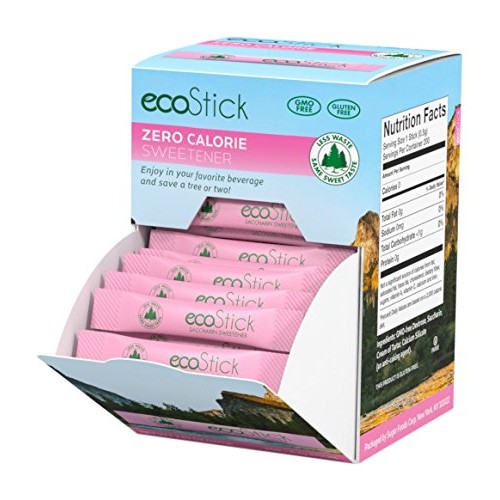 Ecostick Zero Calorie Sweetener, Pink Saccharin, 200 Count Pack