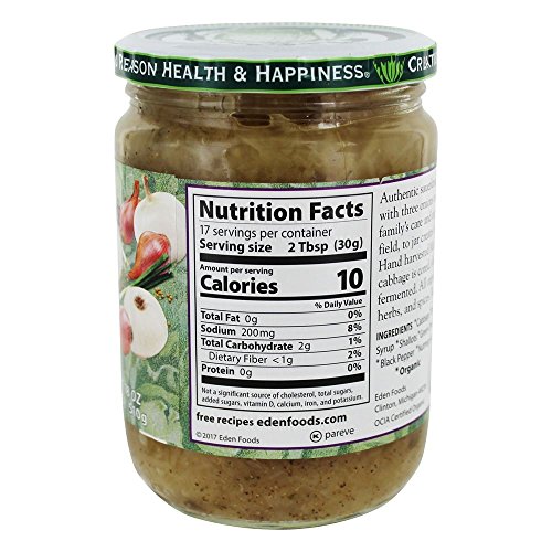 Eden Foods - Organic Sauerkraut Three Onion - 18 Oz.