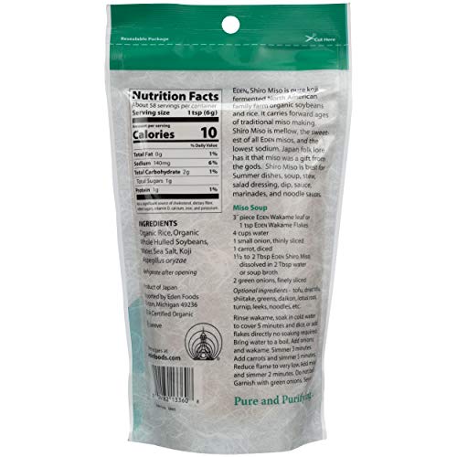 Eden Foods Organic Shiro White Miso, 12.1 Oz