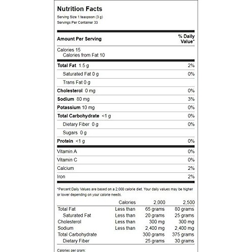 Organic Garlic Gomasio - Sesame Seeds Sea Salt &Amp; Garlic 3.5 Ounc