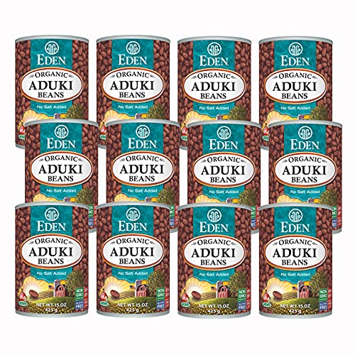 Eden Organic Aduki Beans, No Salt Added, 15-Ounce Cans Pack Of 12