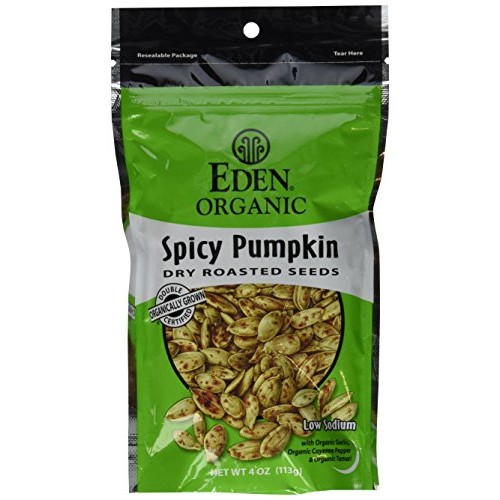 Eden Organic Dry Roasted Seeds, Spicy Pumpkin, 4Ounce R