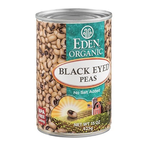 Eden Organic Black Eyed Peas, No Salt Added, 15-Ounce Cans Pack