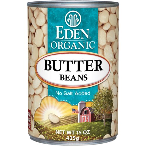 Eden Organic Butter Beans, No Salt Added, 15 Ounce Pack Of 12