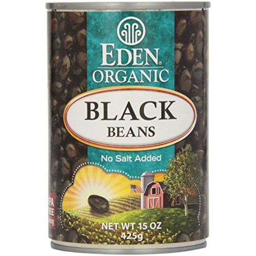 Eden, Organic, Black Beans, No Salt Added, 15 Oz