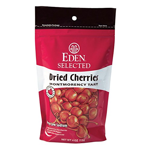 Eden Selected Dried Montmorency Cherries, 4-Ounce Pouches Pack