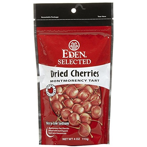 Eden Organic Dried Montmorency Cherries, 4 oz Pouches