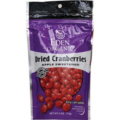 Eden Foods Organic Dried Cranberries Sweetened With Apple Juice