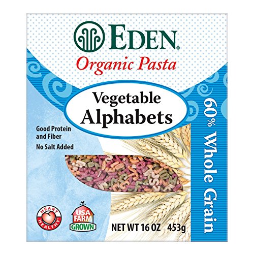 Eden Organic Pasta, Vegetable Alphabets 2 Pack 1 Lb Ea