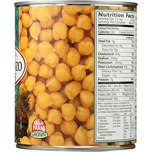 Eden Foods Organic Garbanzo Beans, 29 Ounce Can - 12 Per Case.