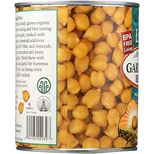 Eden Foods Organic Garbanzo Beans, 29 Ounce Can - 12 Per Case.