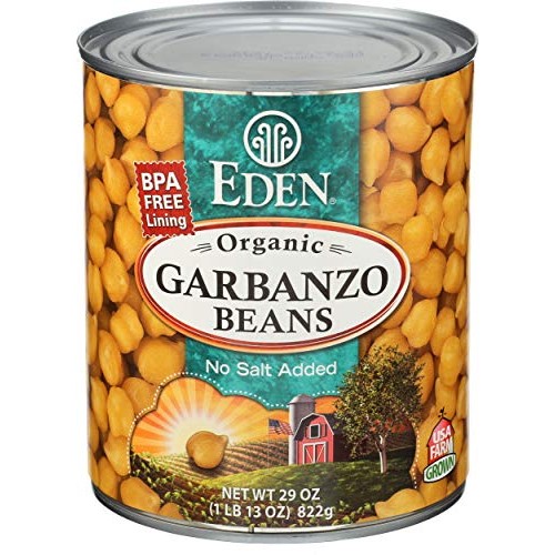 Eden Foods Organic Garbanzo Beans, 29 Ounce Can - 12 Per Case.