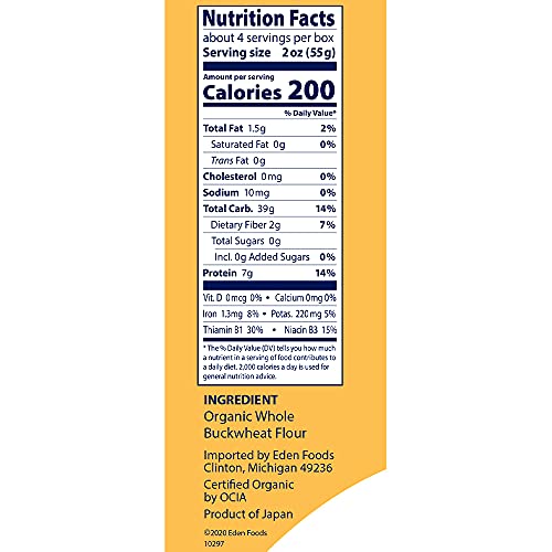 Eden, 100% Buckwheat Soba Pasta, 8 Oz