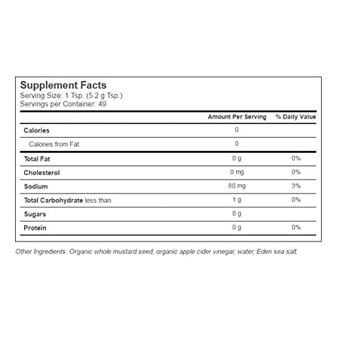 Eden Organic Brown Mustard 9 oz - PACK OF 3