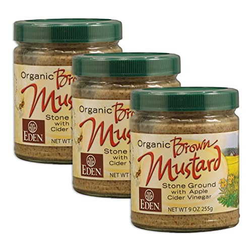 Eden Organic Brown Mustard 9 oz - PACK OF 3