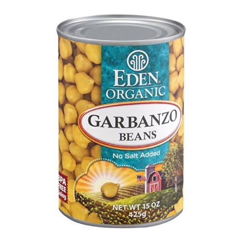 Eden Organic Garbanzo Beans, No Salt Added, 15-Ounce Cans Pack