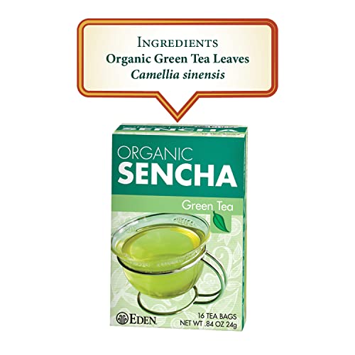 Eden Organic Sencha Green Tea, Japanese, Uji Cha, 16 Unbleached ...