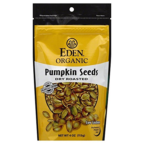 Eden Pumpkin Seeds Dry Roasted Salted, 4.0 Oz Pack - 6