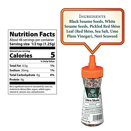 Eden Shake Furikake, Made In Japan, Rice Seasoning, No Sugar, Se