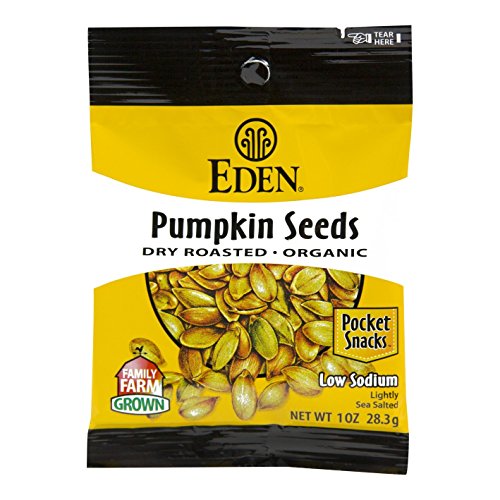 Eden Organic Pumpkin Seeds, Dry Roasted And Salted, Pocket Snack