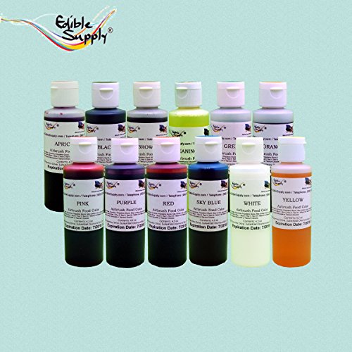 Edible Supply Airbrush Food Color Combo Pack - 4.5 Oz