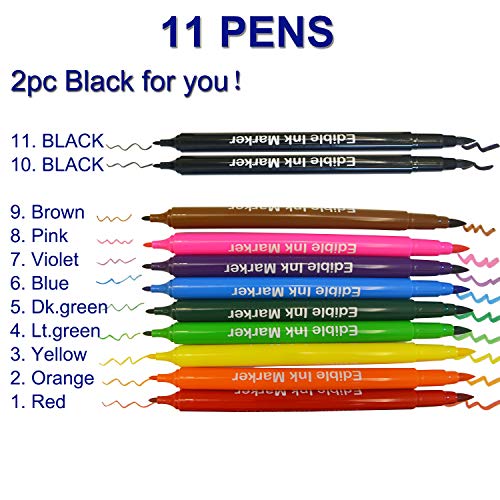 Food Coloring Pens, 11Pcs Double Sided Food Grade And Edible Mar