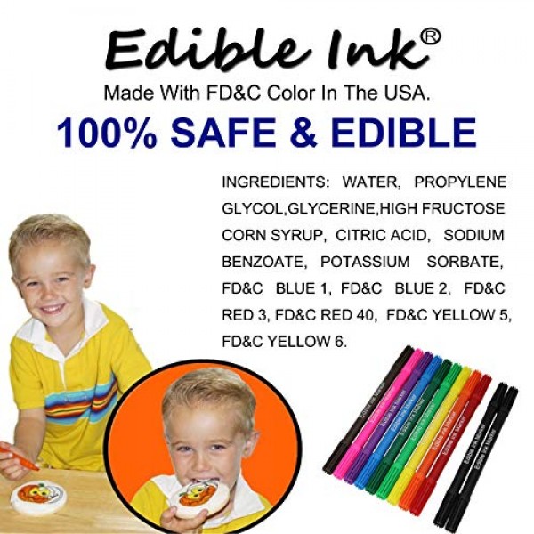 Food coloring Pens, 11Pcs Double Sided Food Grade and Edible Mar...